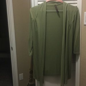 Ladies light weight, moss green sweater